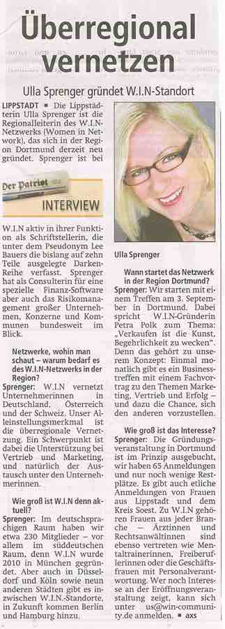 Ulla Sprenger Interview